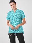 Florence Stardust Print Stretch Short Sleeve Tunic - Women