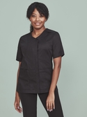 Parks Zip Front Crossover Scrub Top - Women
