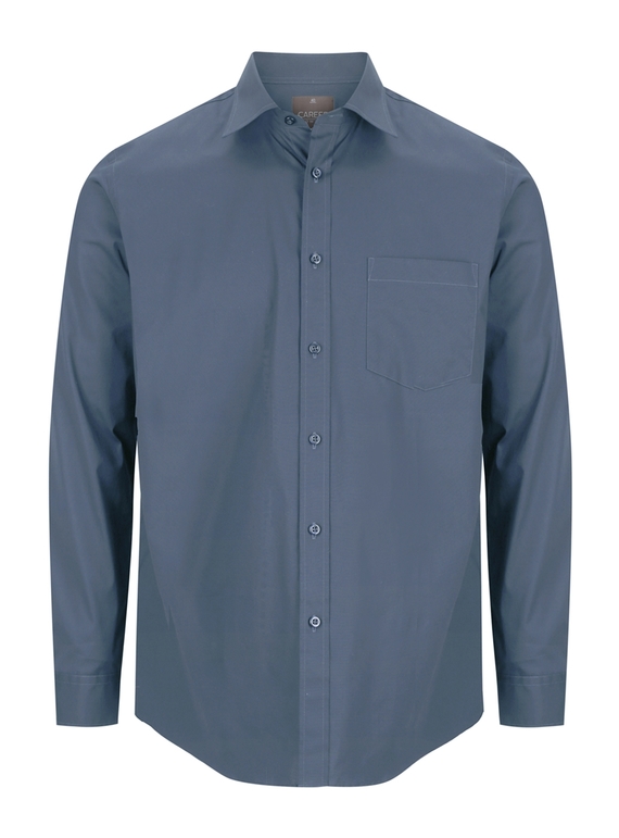 Olsen Cotton Stretch Contemporary Fit Shirt - Men  - Denim