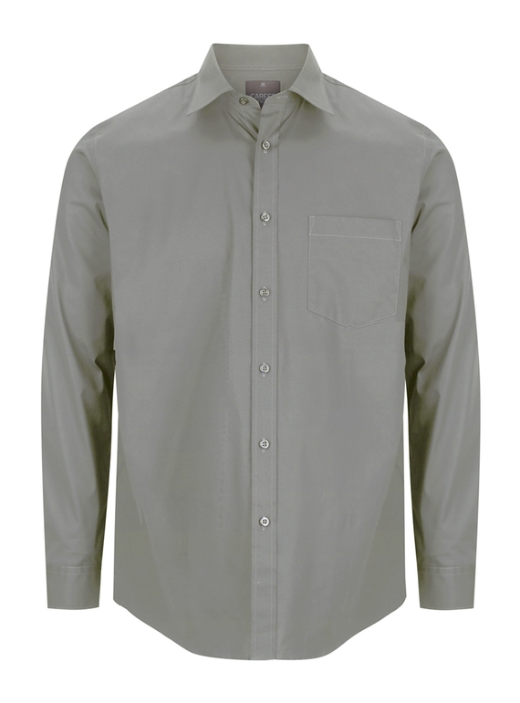 Olsen Cotton Stretch Contemporary Fit Shirt - Men  - Moss