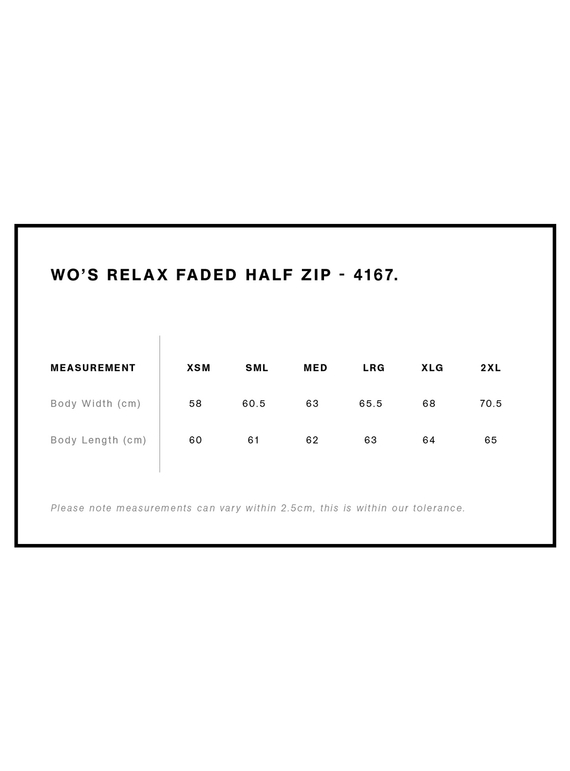 Relax Faded Half Zip - Women