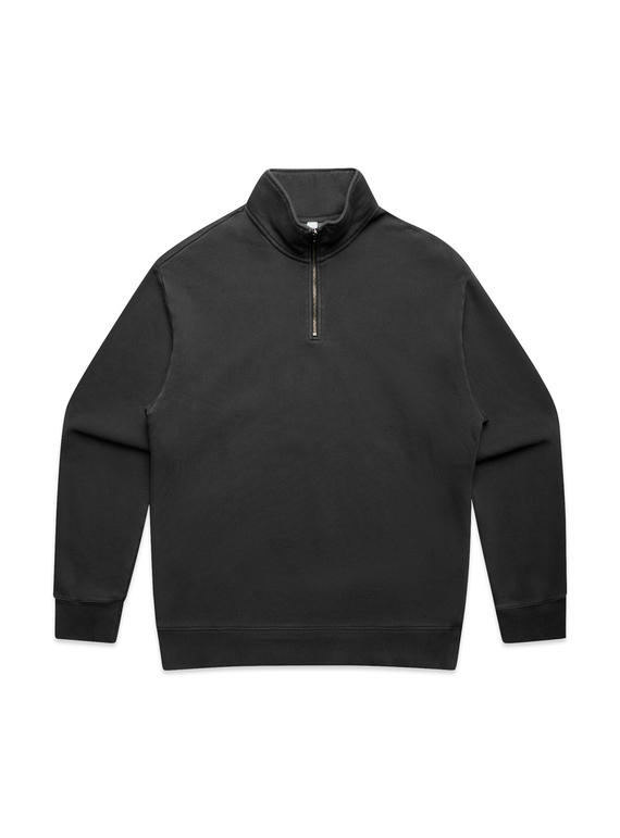 Relax Faded Half Zip - Men - Faded Black