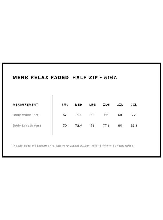 Relax Faded Half Zip - Men