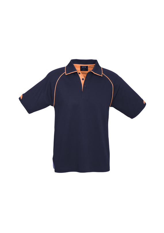 Fusion BIZ COOL Cotton Backed Polyester Polo - Men - Navy/Fluoro Orange
