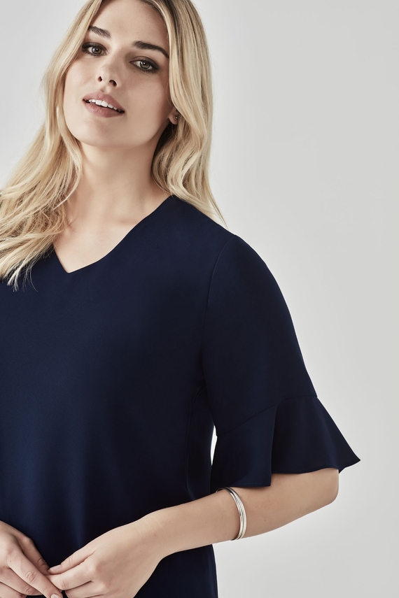 Aria Fluted Sleeve Blouse - Women - Sleeve detail