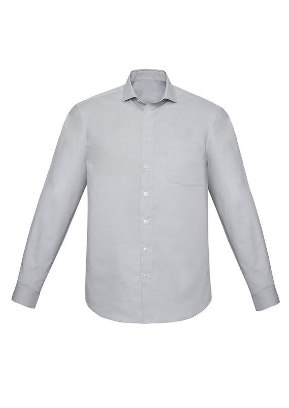 Charlie Classic Fit Long Sleeve Shirt - Men - Silver Chambray