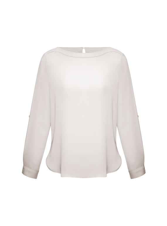 Madison Boatneck Mechanical Stretch Top - Women