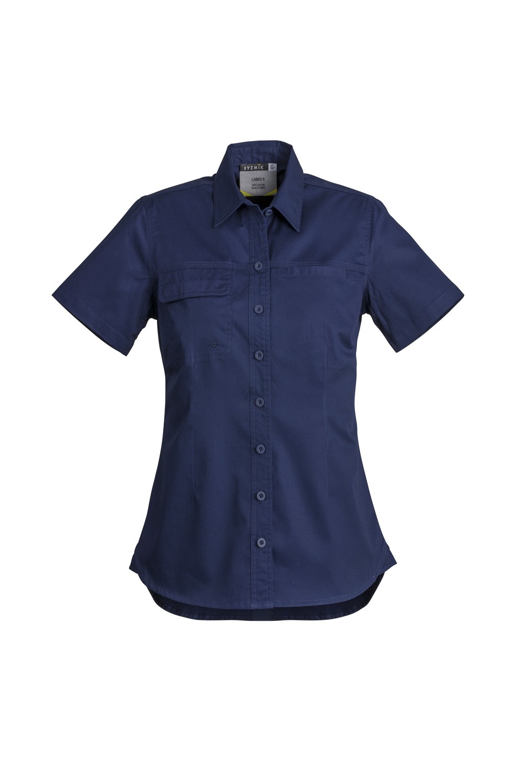 Buy SYZMIK Ladies 100% Cotton Lightweight Short Sleeve Tradie Shirt in ...