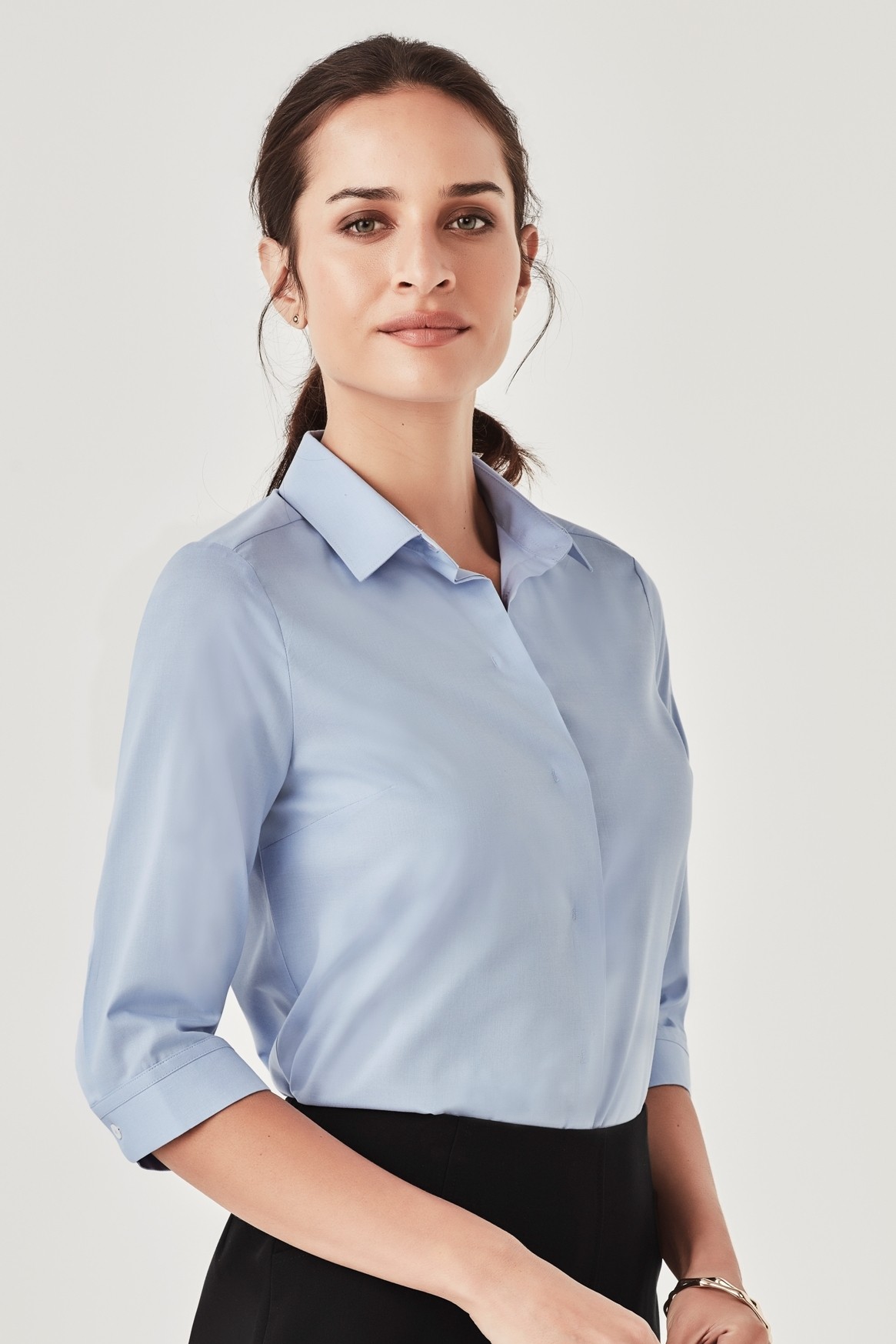 buy-womens-charlie-3-4-sleeve-shirt-in-nz-the-uniform-centre